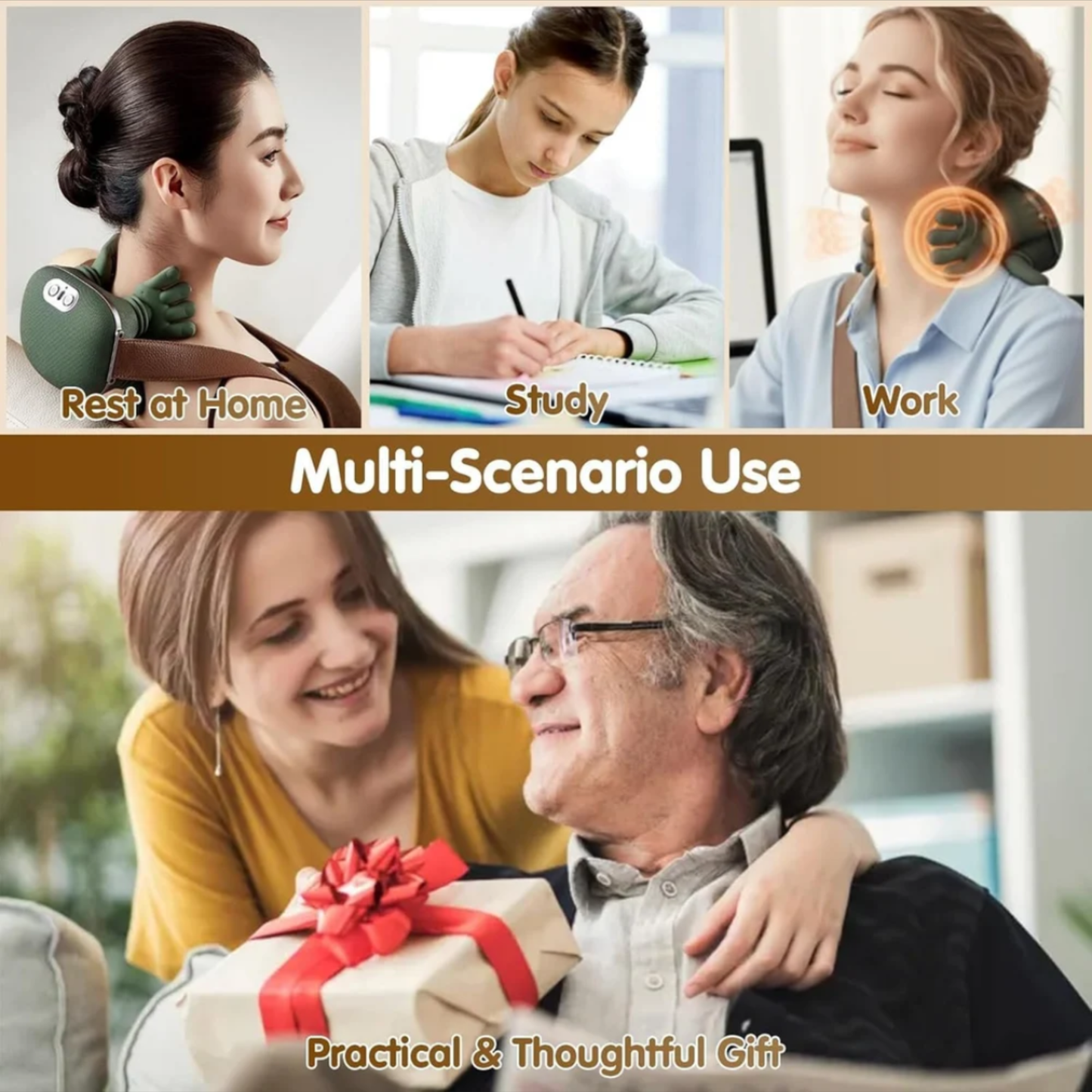 4D Neck & Shoulder Massager with Heating Function