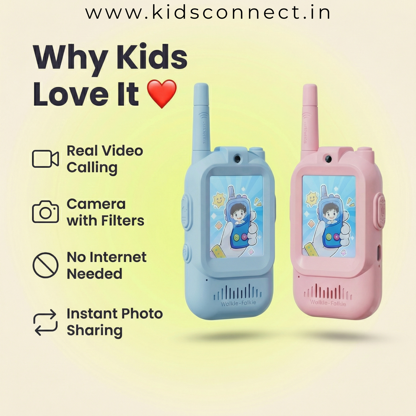 Kids Video Walkie Talkies (2 Pack)