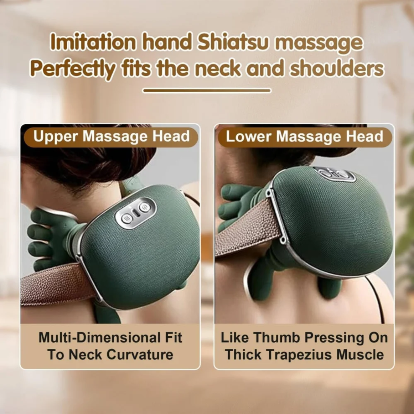 4D Neck & Shoulder Massager with Heating Function